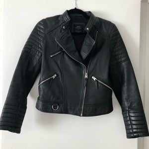 Zara leather moto jacket